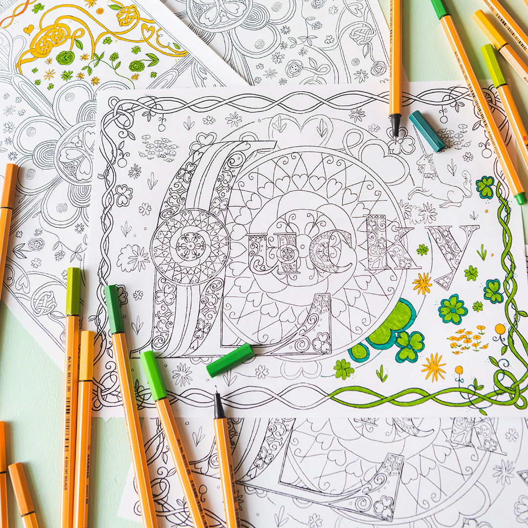 St. Patrick's Day Coloring Pages, PDF Printable