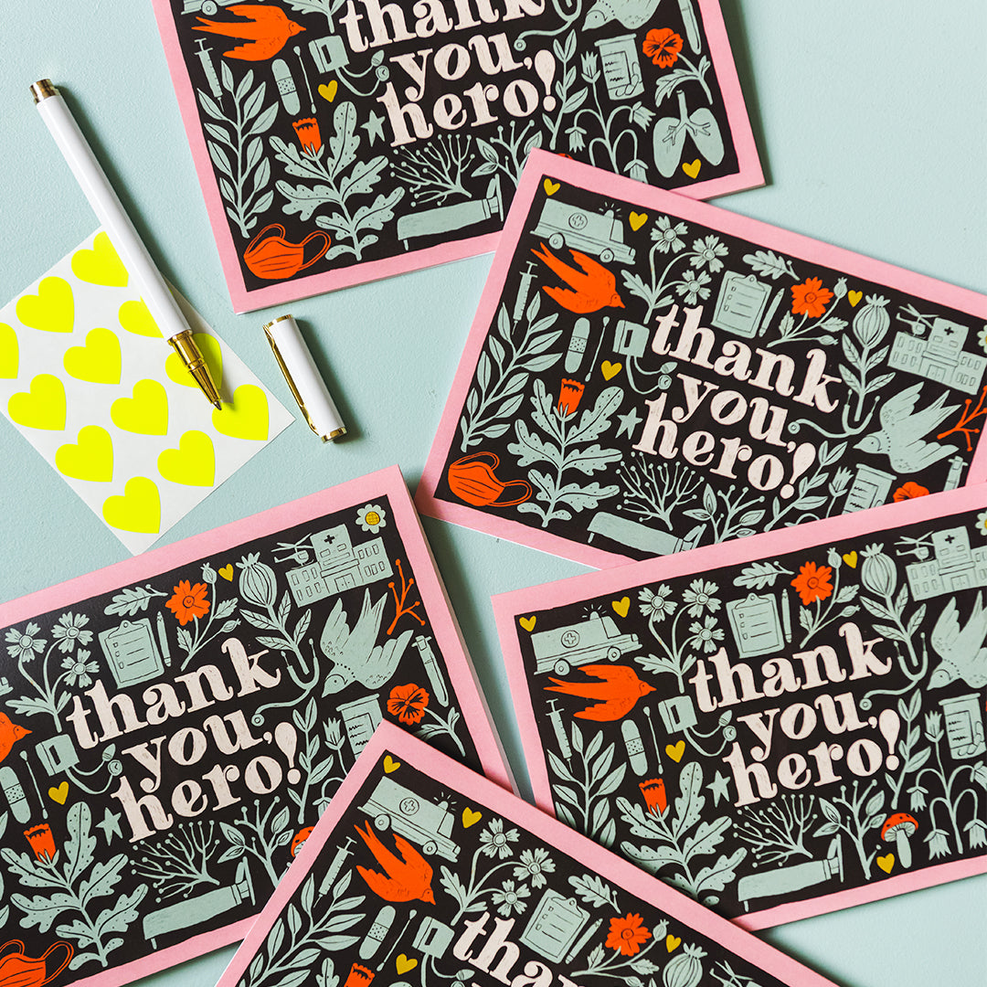 Thank You, Hero! Card, PDF Printable