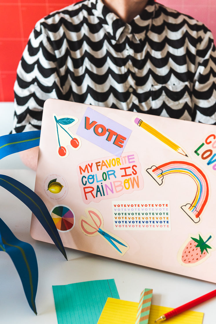 Multicolored Vote Sticker