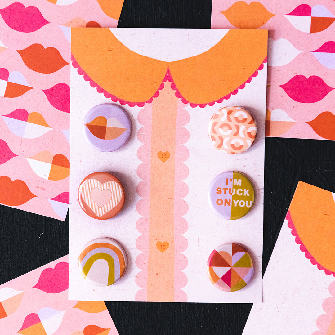 Valentine&#39;s Day Assorted Buttons