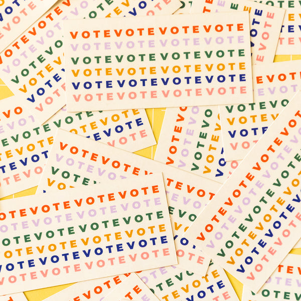 Multicolored Vote Sticker