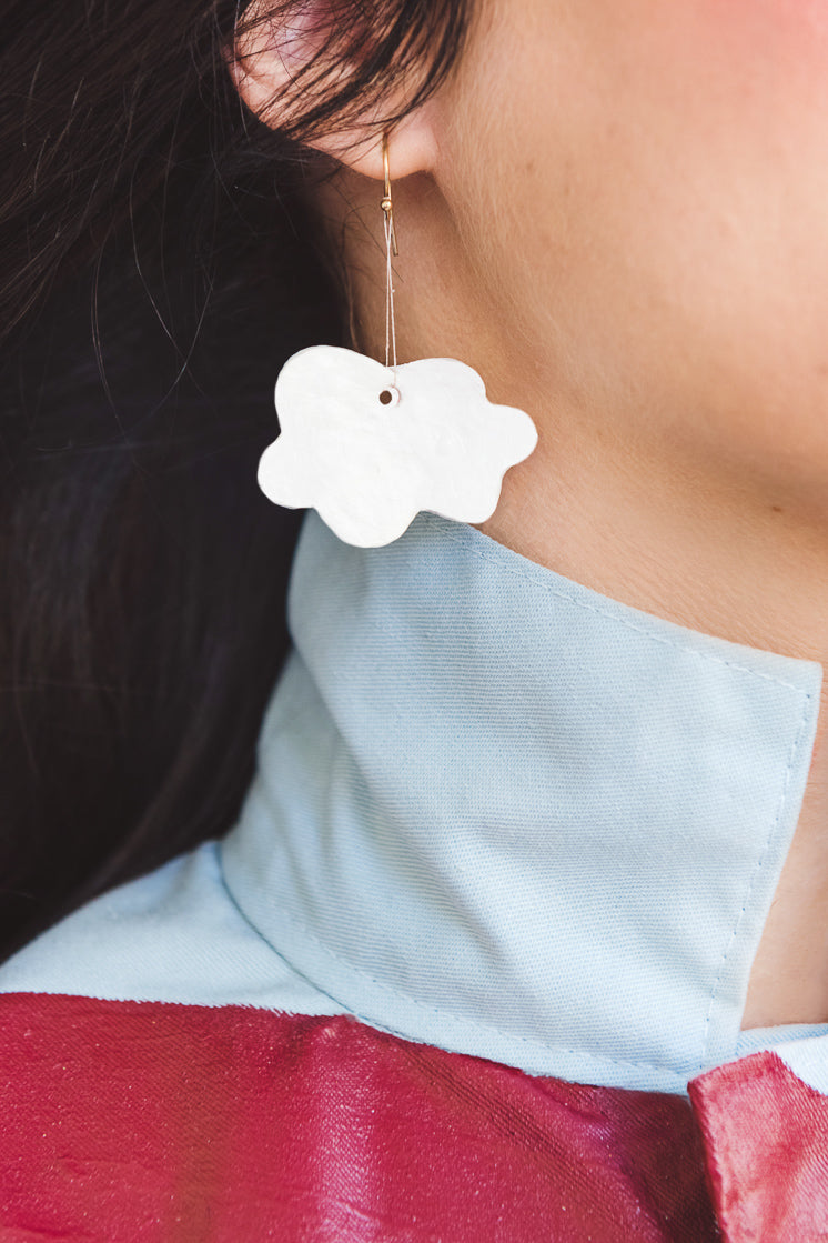 Cloud Bag + Cloud Earrings, PDF Template