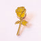 This dainty rose pin is the perfect keepsake you can wear wherever you go. The white one is minimal and precious. Make it your lucky pin! An yellow enamel with gold pin shaped like a rose with a stem and leaves