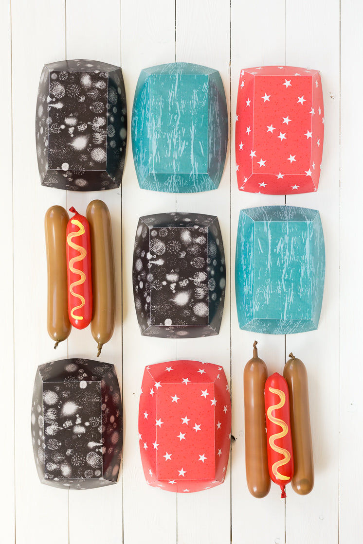 Hot Dog Tray, PDF Printable