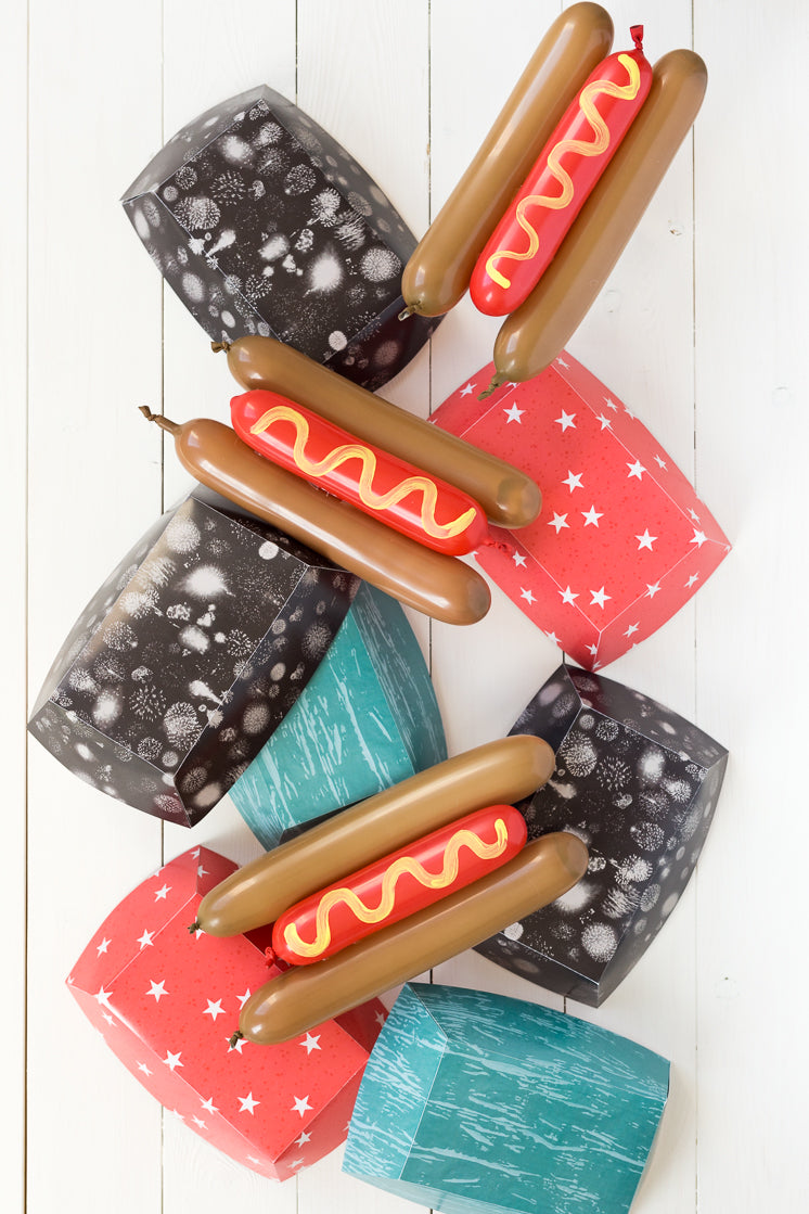 Hot Dog Tray, PDF Printable