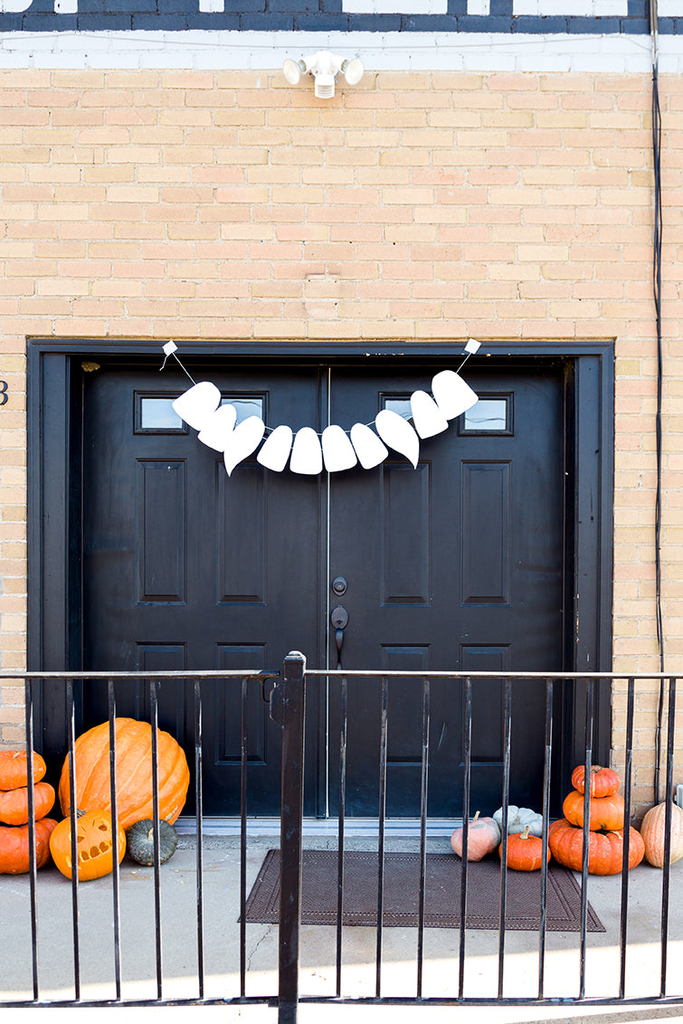 Vampire Teeth Garland, PDF Template