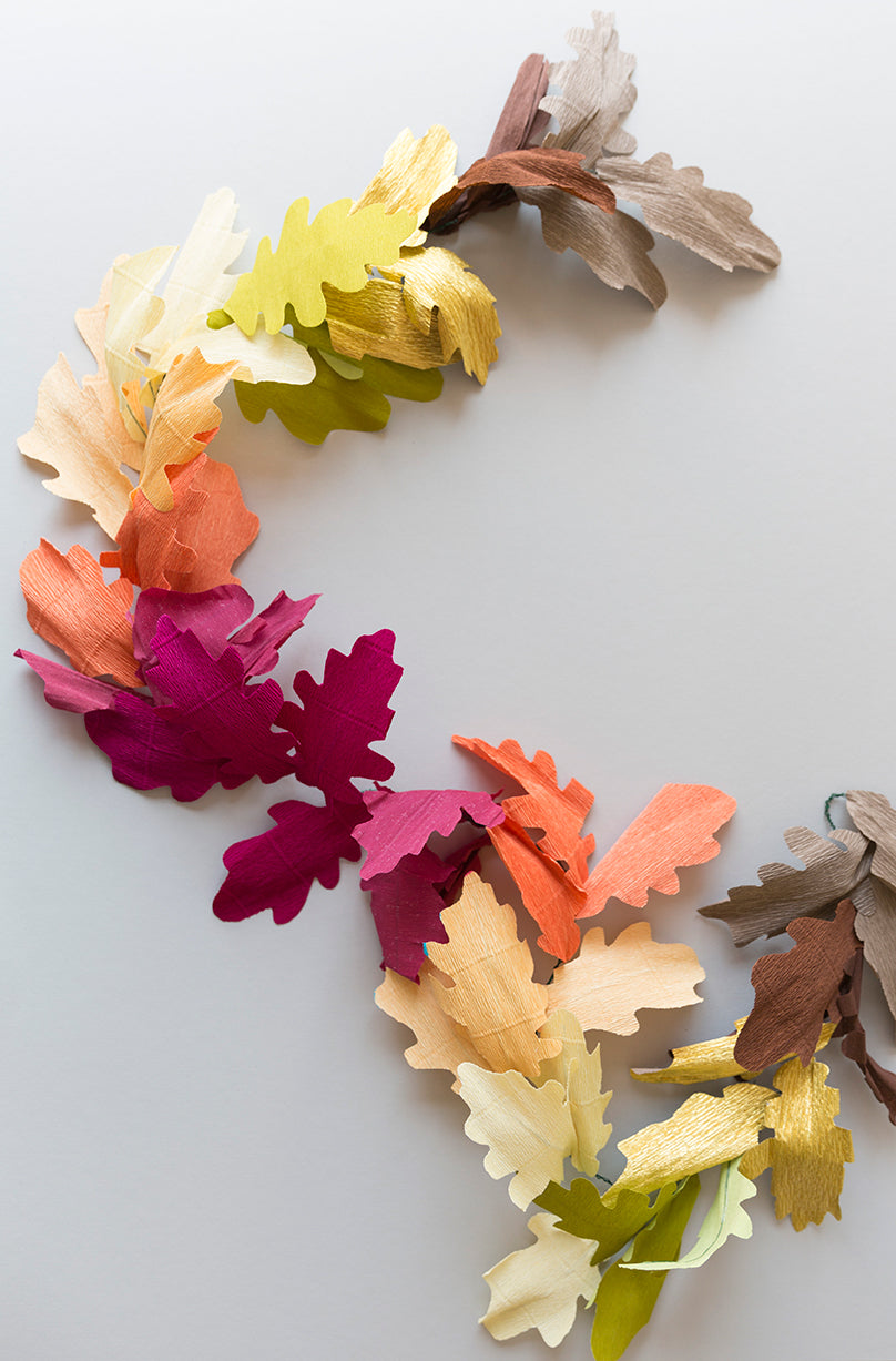 Fall Leaf Garland, PDF Template