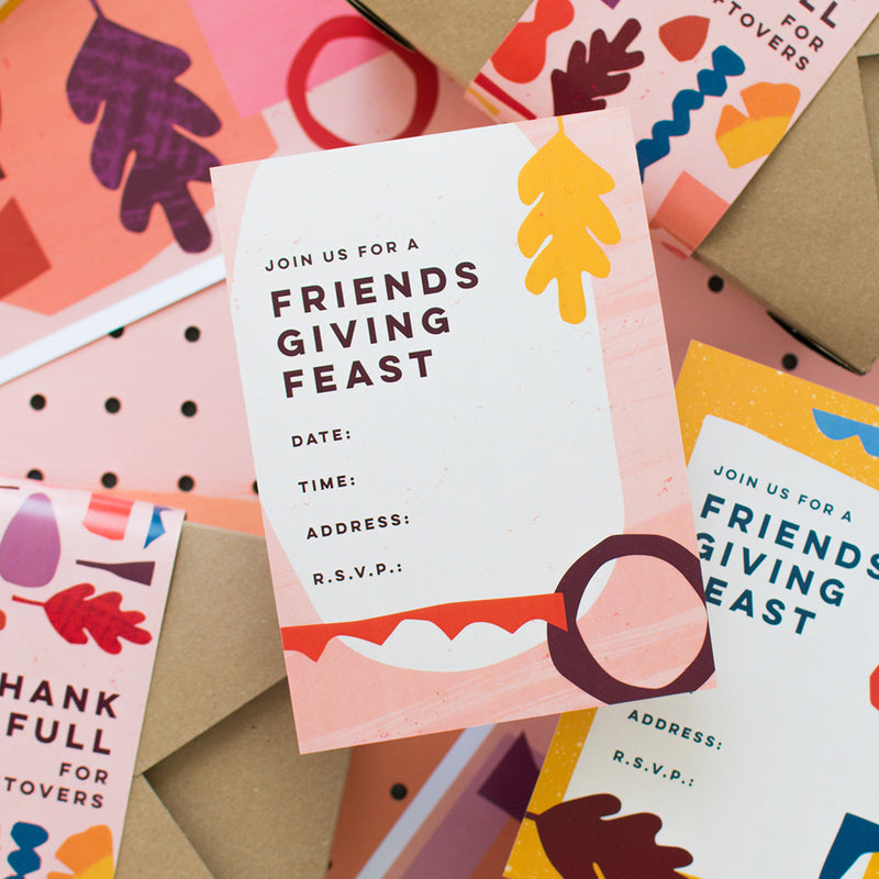 Friendsgiving Invitation (pink), PDF Printable - The House That Lars Built