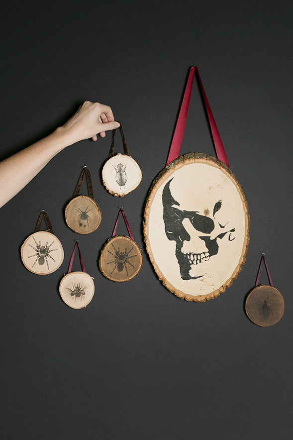 Halloween Wood Plaque Transfers, PDF Template