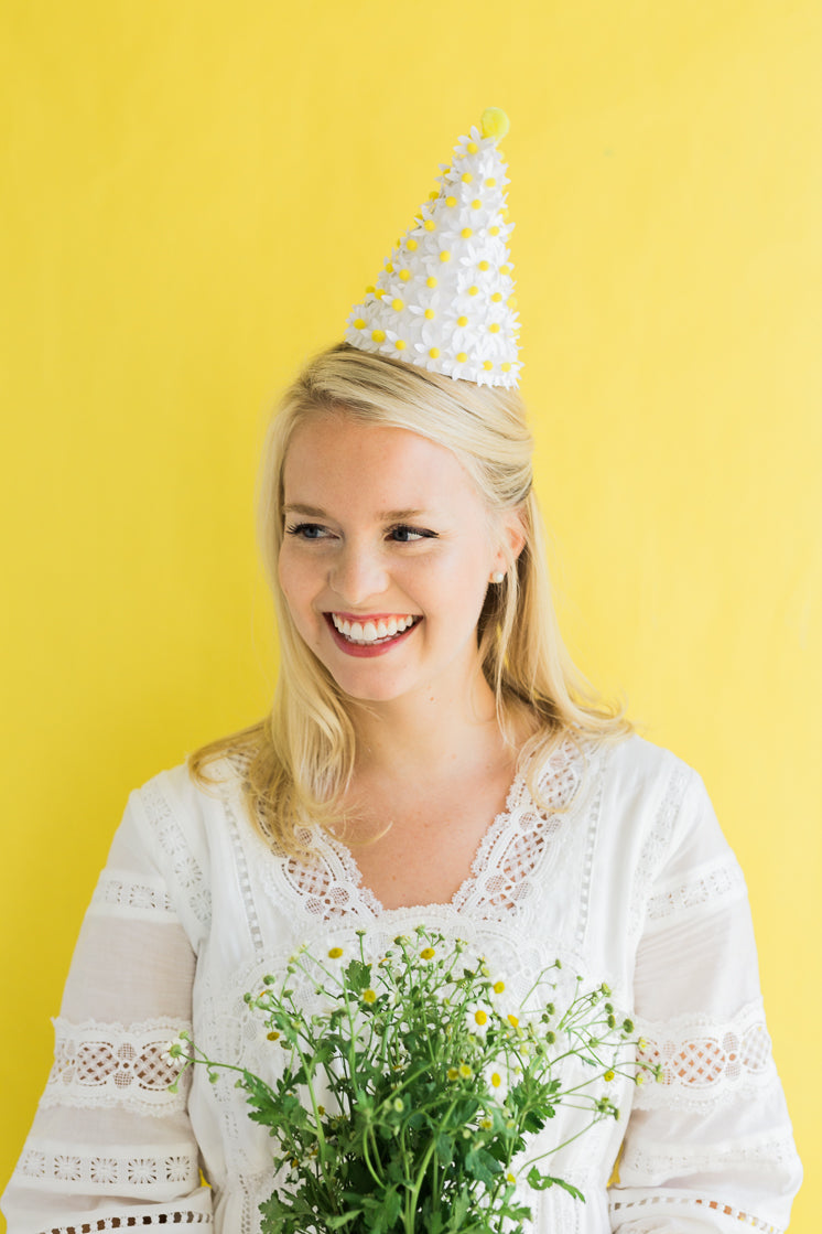 Daisy Party Hat, SVG &amp; PDF Template