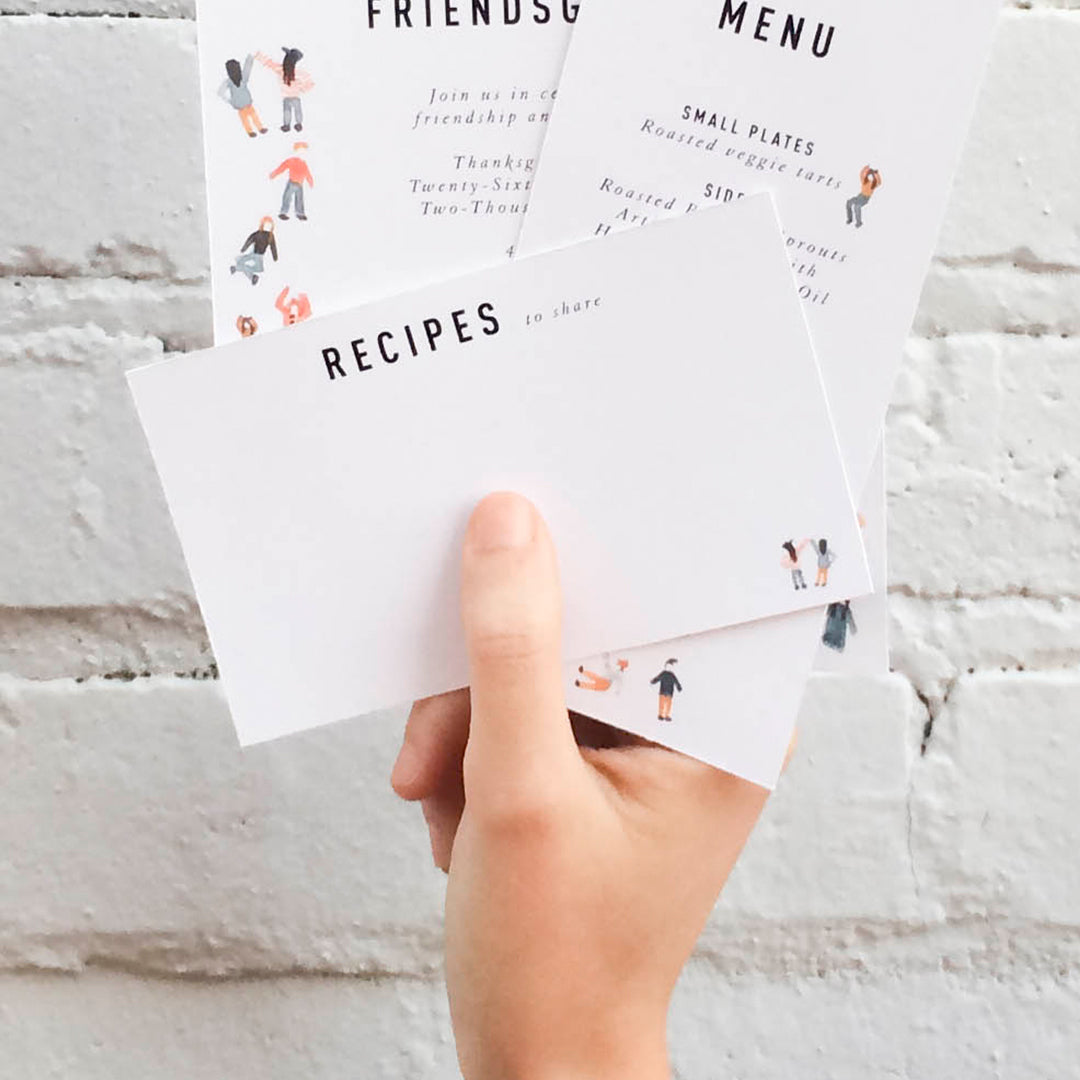 Friendsgiving Recipes to Share, PDF Printable