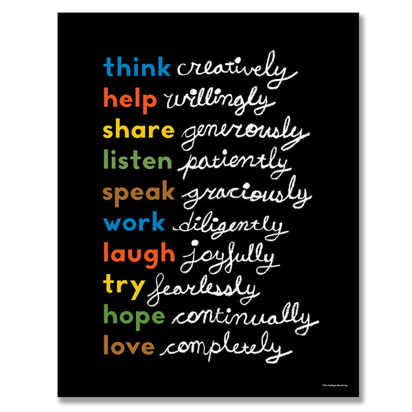 Simple Virtues Print (Black) by Erin Jang – The House That Lars Built