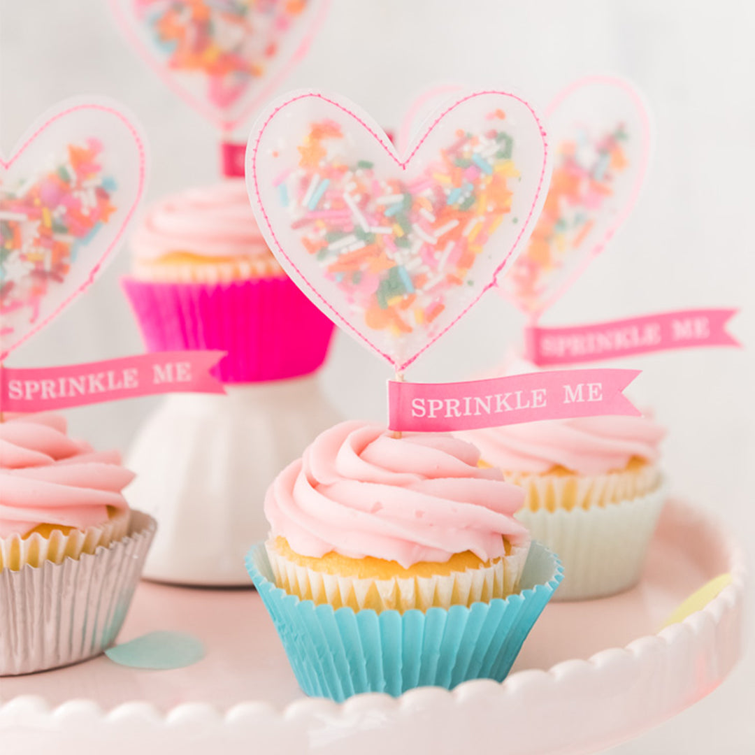 Sprinkle Me Cupcake Topper, PDF Template