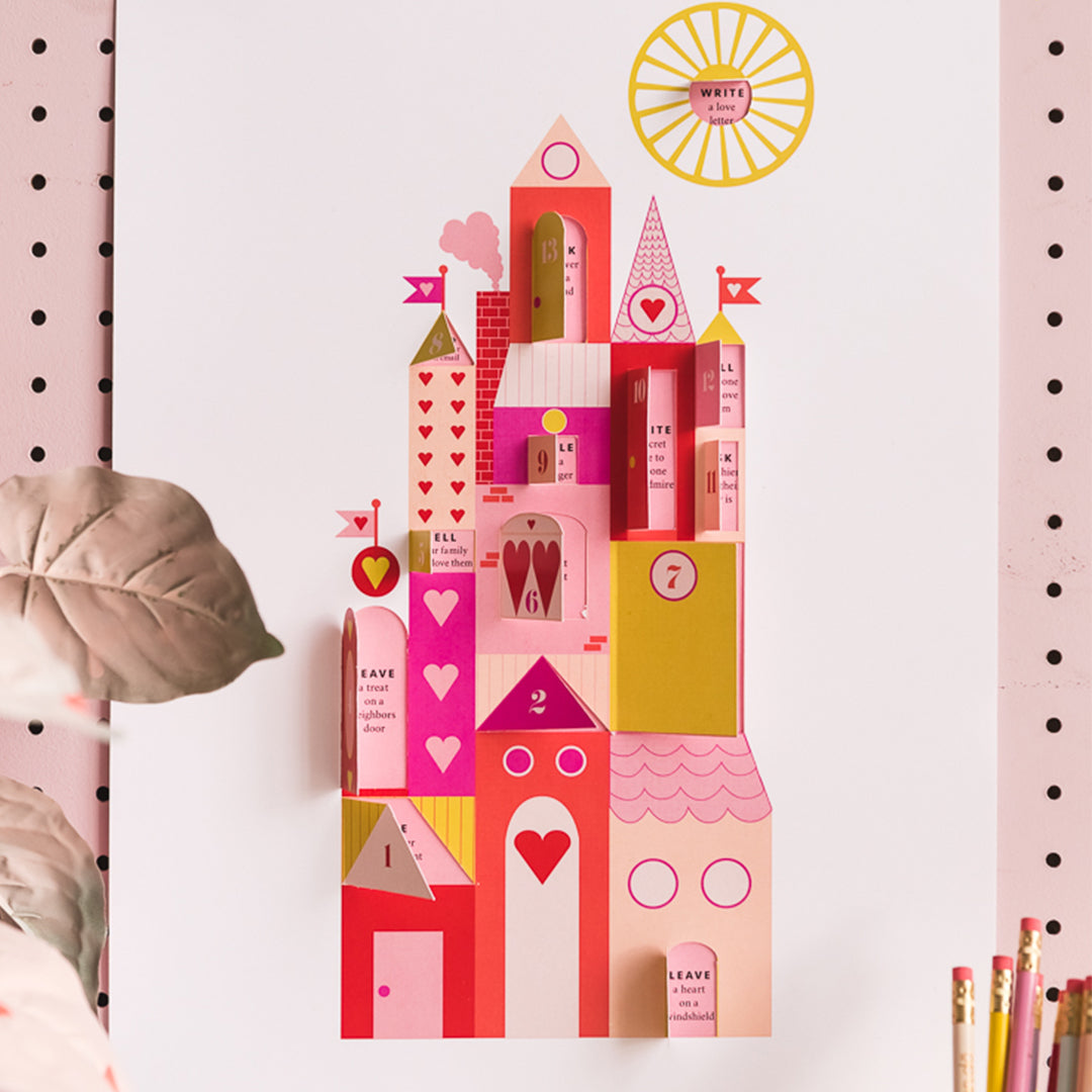 Valentine Advent Calendar, PDF Printable