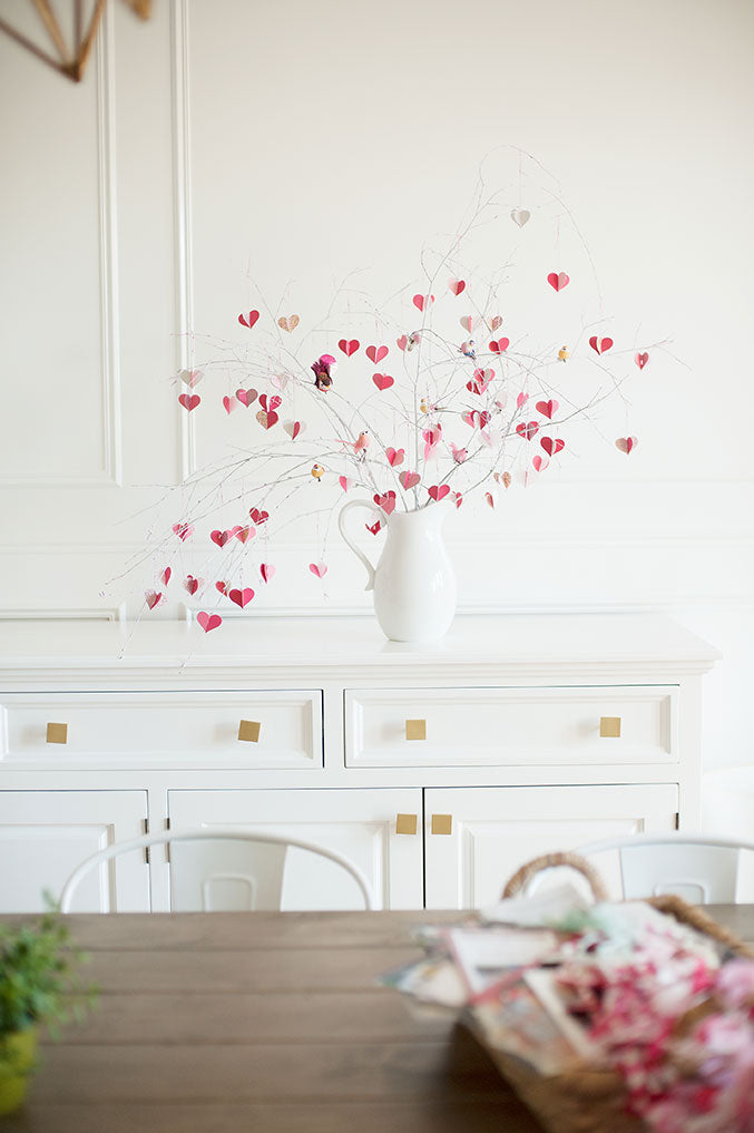 Valentine&#39;s Day Branch Heart Tree, PDF Template