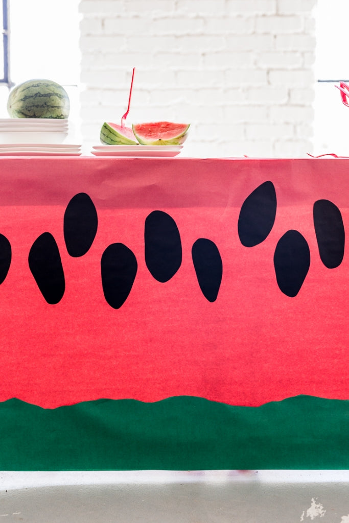 Paper Watermelon Tablecloth, SVG &amp; PDF Template